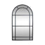 Milo Medium Iron Arched Mirror Black