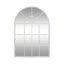 Iron Arch Mirror With Panes White