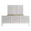 Santorini Hamptons Timber/Rattan Queen Bed White