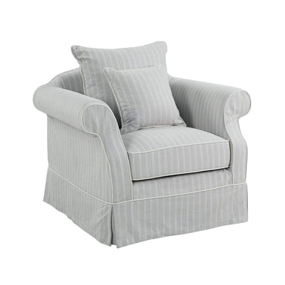 Slip Cover Only - Avalon Hamptons Armchair Cloud Stripe