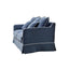 Slip Cover Only - Noosa Hamptons 2 Seat Sofa Navy W/White Piping