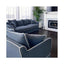 Slip Cover Only - Noosa Hamptons 2 Seat Sofa Navy W/White Piping