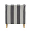 Bondi Grey & Cream Stripe Armchair