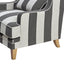 Bondi Grey & Cream Stripe Armchair