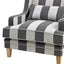 Bondi Grey & Cream Stripe Armchair