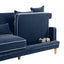 Bondi Hamptons 3 Seat Sofa Navy W/White Piping