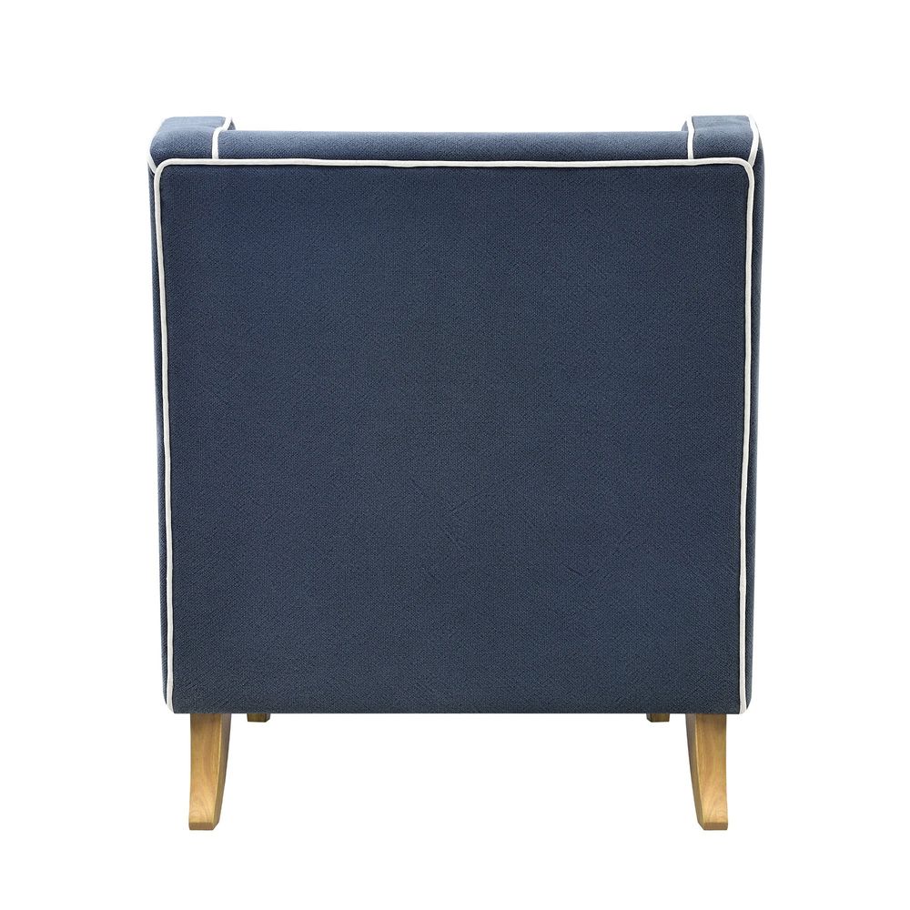 Bondi Armchair Navy W/ White Piping