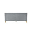 Bondi Hamptons 3 Seat Sofa Grey W/White Piping