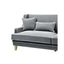 Bondi Hamptons 3 Seat Sofa Grey W/White Piping