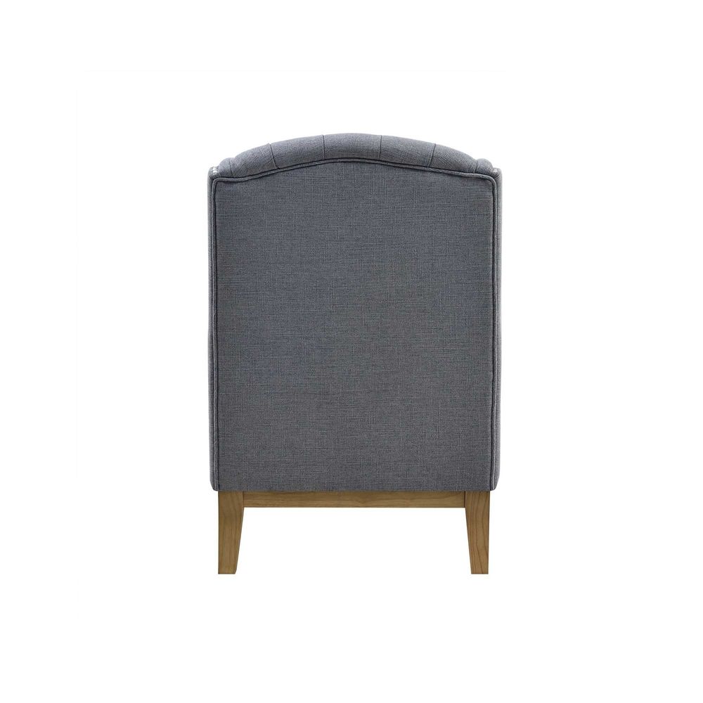 George Buttoned Armchair Grey