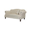 Vaucluse 2 Seat Hamptons Buttoned Sofa Beige Linen Blend