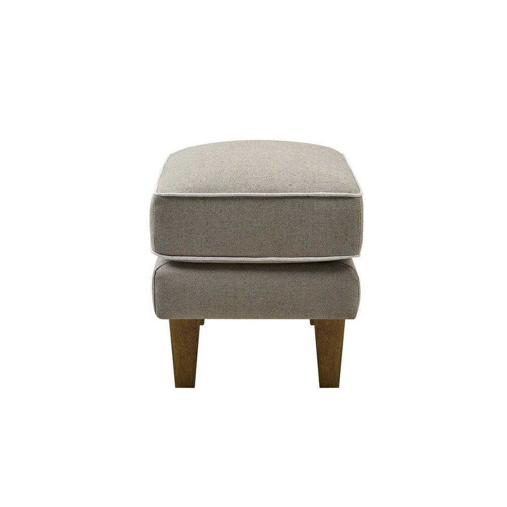 Bondi Ottoman Natural Stripe