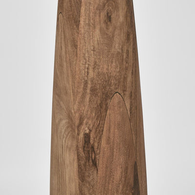 Samson Wood Floor Lamp Saddle Base with Natural Shade