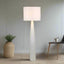 Samson Floor Lamp Base White with Shade White