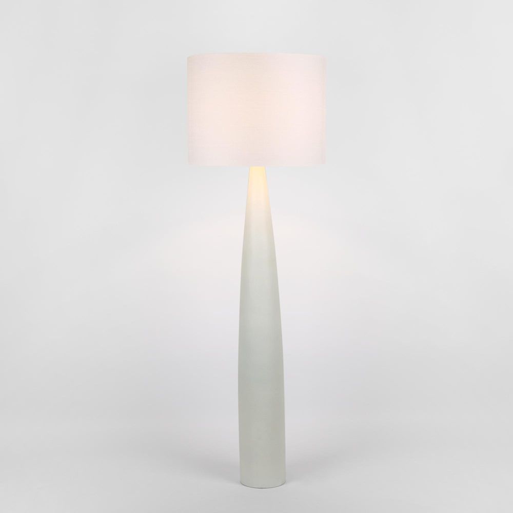 Samson Floor Lamp Base White with Shade White