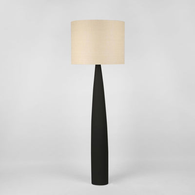 Samson Floor Lamp Base Black with Natural Shade