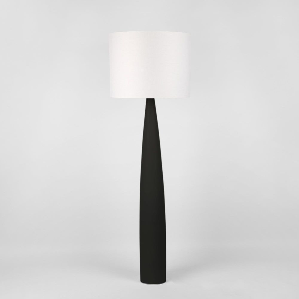 Samson Floor Lamp Black Base with White Shade