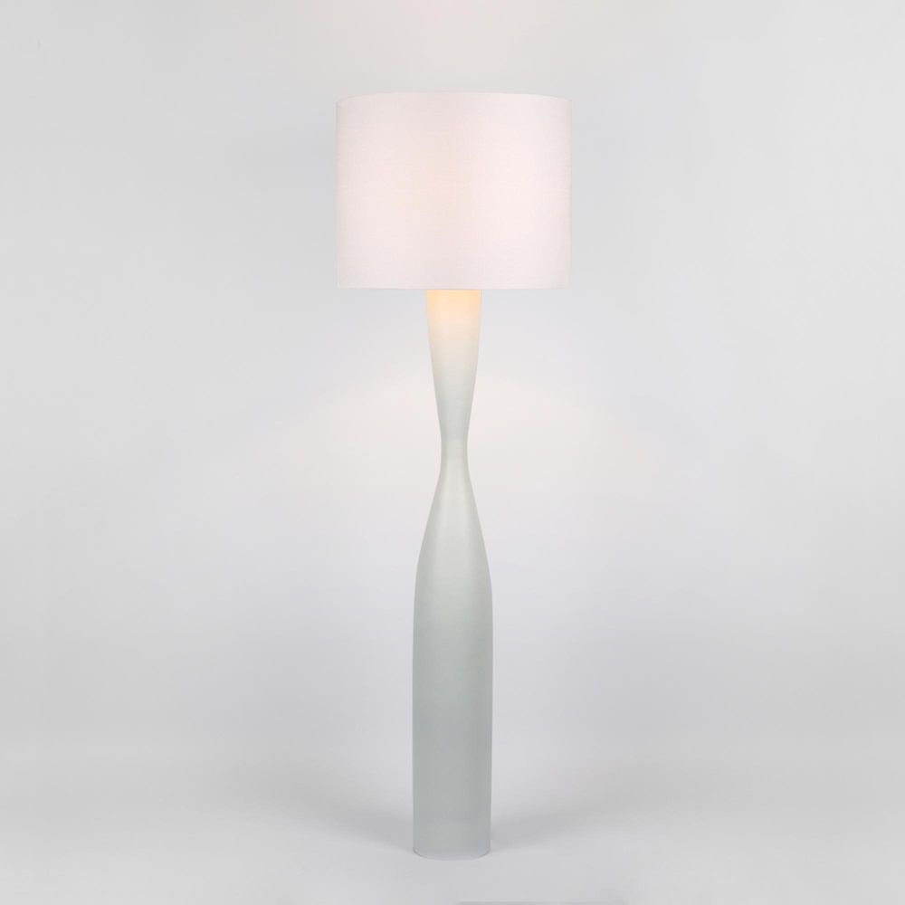 Callum Floor Lamp Base White with Shade White