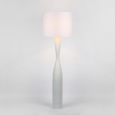 Callum Floor Lamp Base White with Shade White