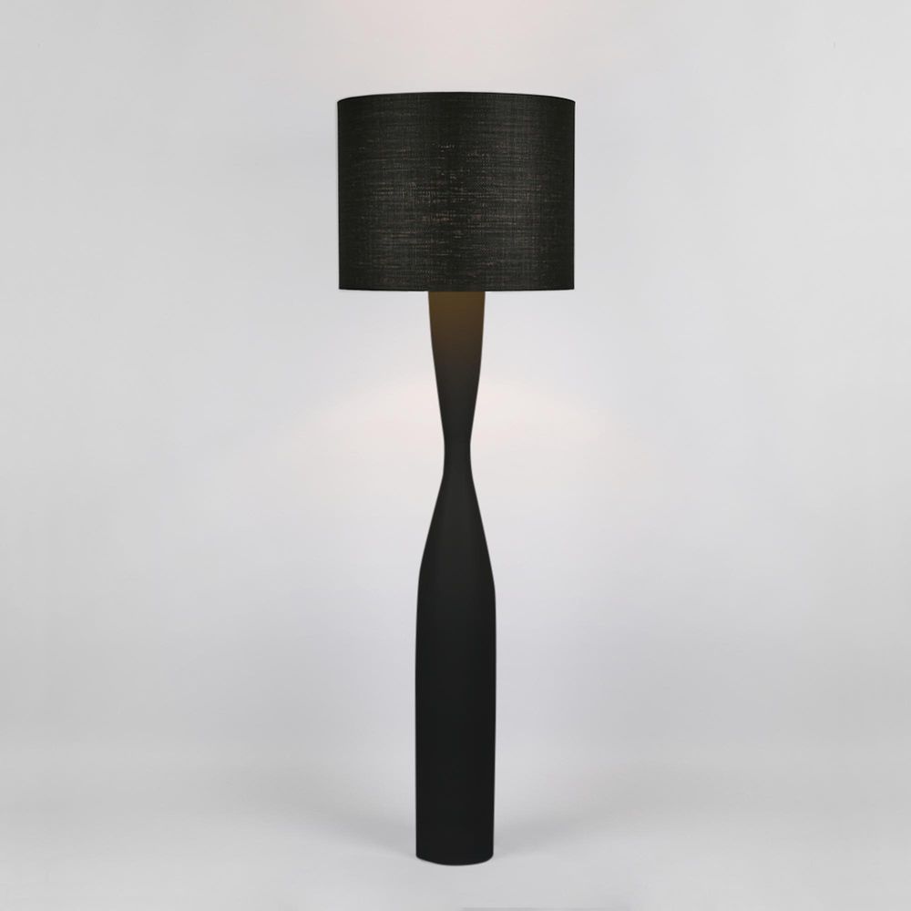 Callum Floor Lamp Base Black with Shade Black