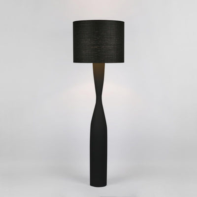 Callum Floor Lamp Base Black with Shade Black