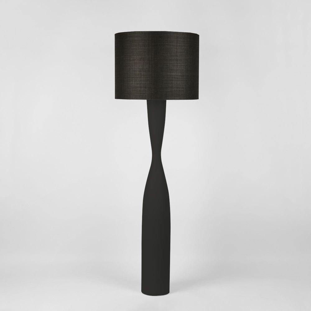 Callum Floor Lamp Base Black with Shade Black