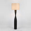 Callum Floor Lamp Base Black with Natural Shade