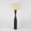 Callum Floor Lamp Base Black with Natural Shade