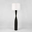 Callum Floor Lamp Base Black with White Shade