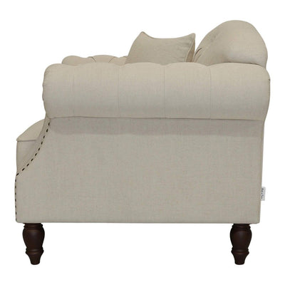 Vaucluse Buttoned Armchair Beige