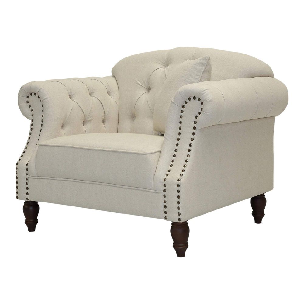 Vaucluse Buttoned Armchair Beige