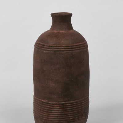 Novo Terracotta Tall Vase Dark Brown