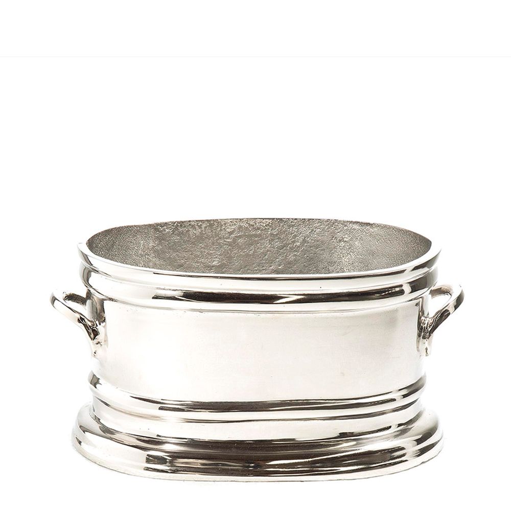 Oval Ice Bucket Small Nickel