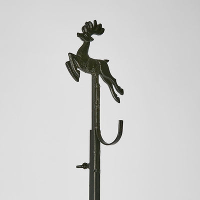 Deer Extendable Wreath Stand Black