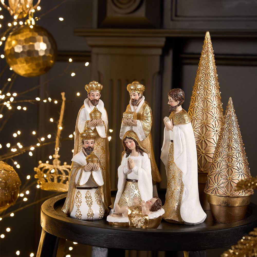 Golden Nativity Set (6 Pieces)