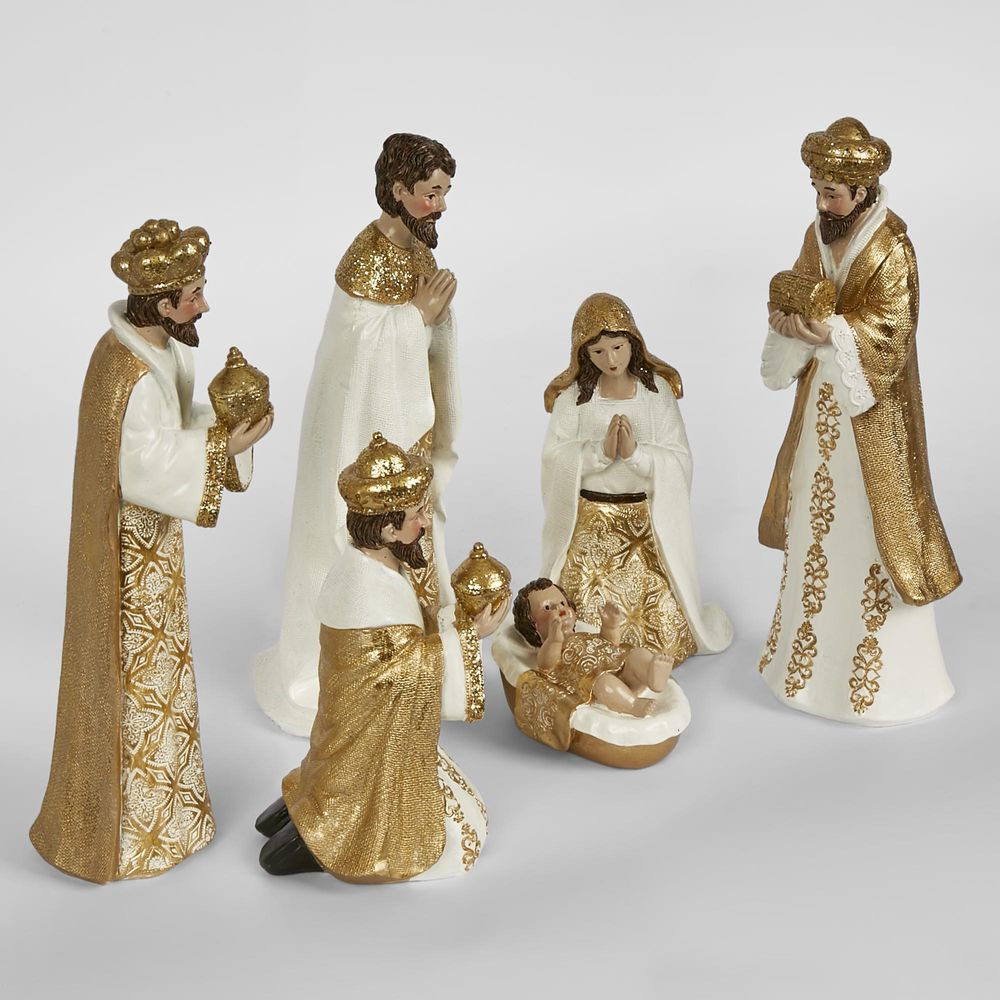 Golden Nativity Set (6 Pieces)