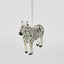 Mache Zebra Hanging Ornament (Set of 4)