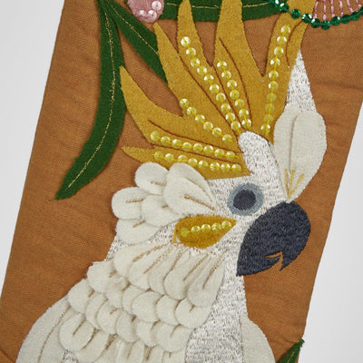 Butterum Cockatoo Embroidered Stocking