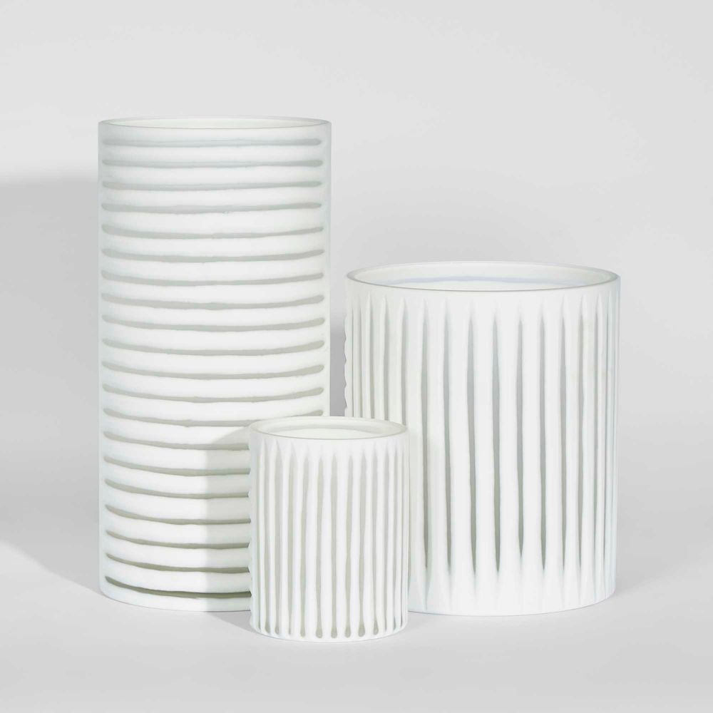 Hollis Vase Wide White