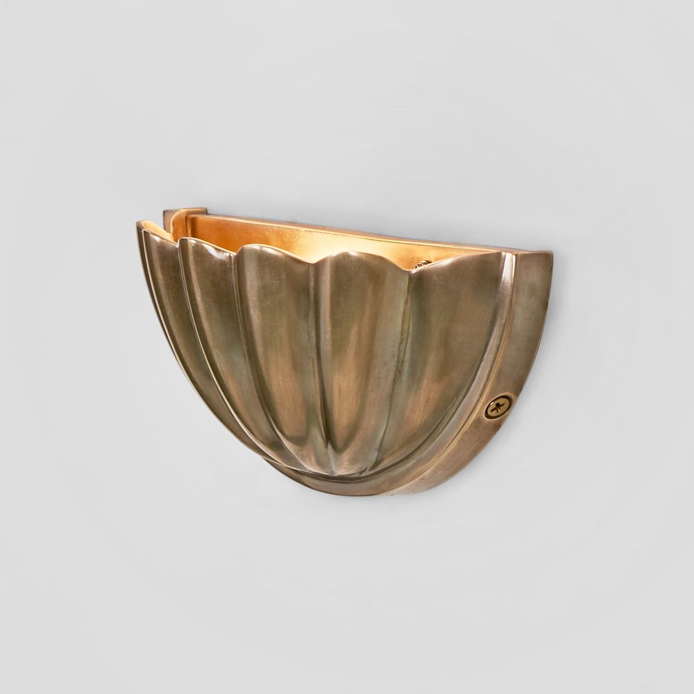 Half Moon Shell Shade Wall Light