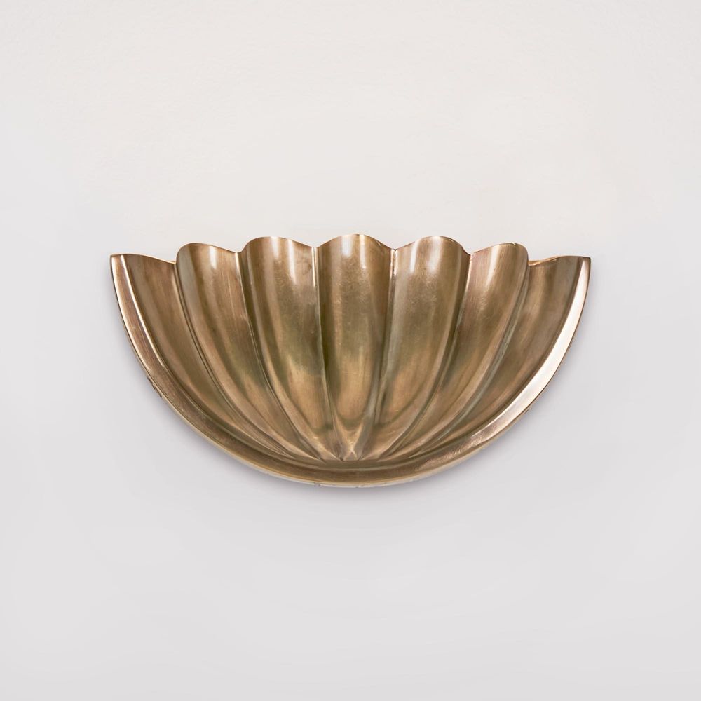 Half Moon Shell Shade Wall Light