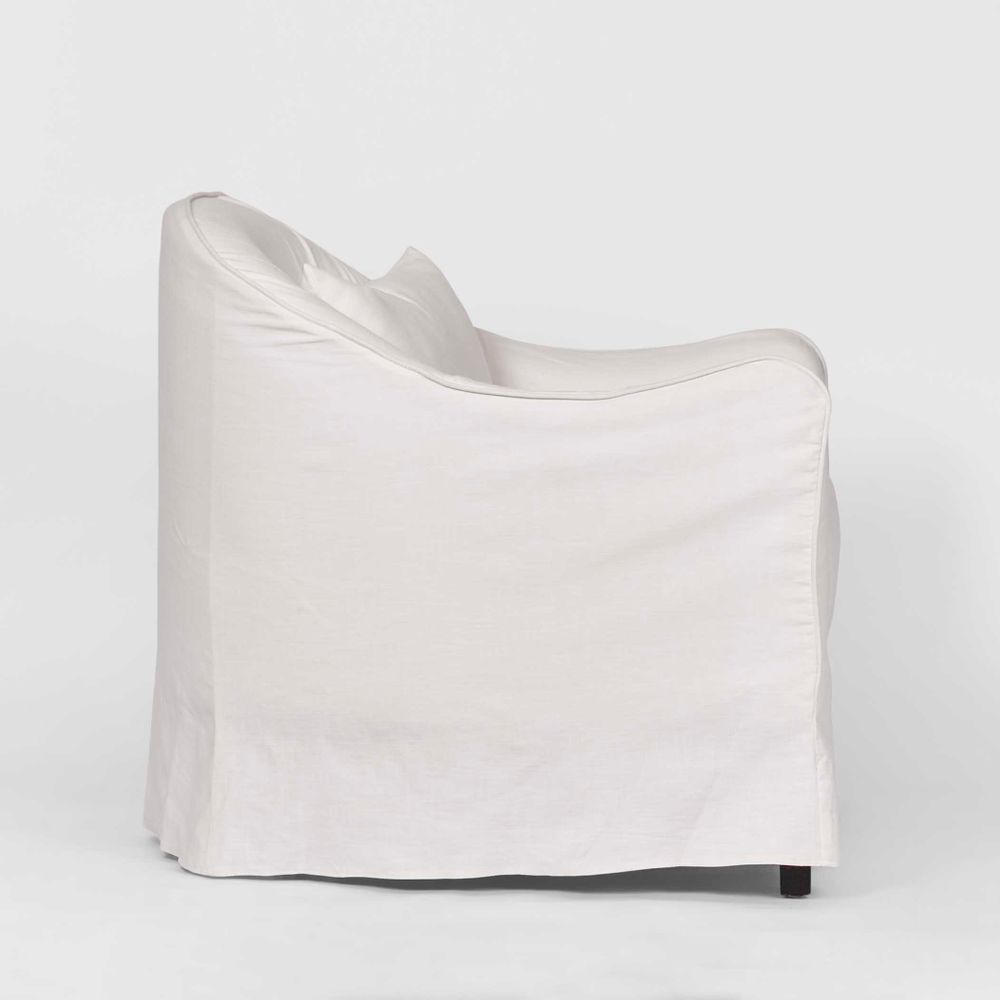 Ville Armchair Slip Cover Linen White