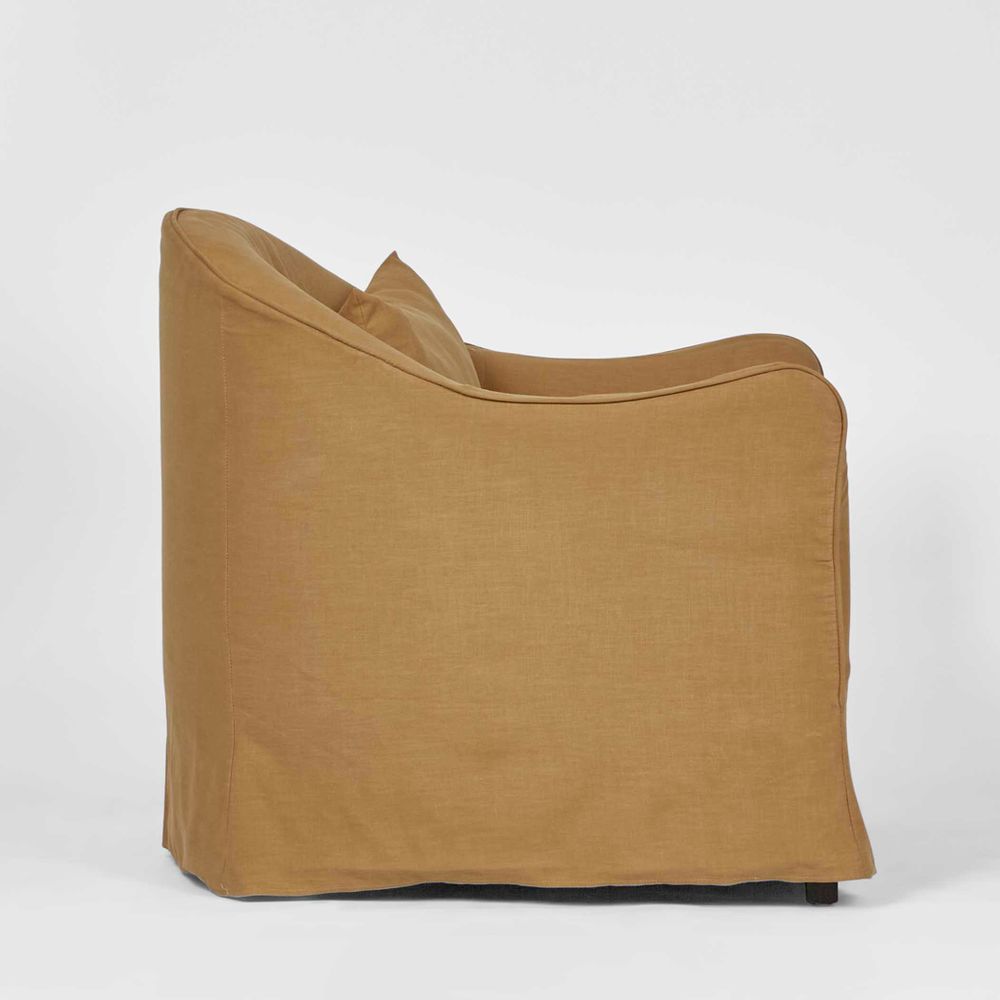 Ville Armchair Slip Cover Linen Nutmeg