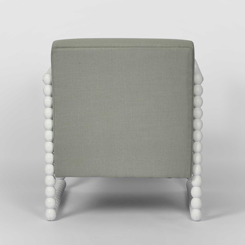 Bobbin Oak Chair White/Seafoam