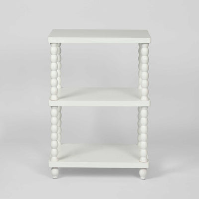 Bobbin Oak Side Table White