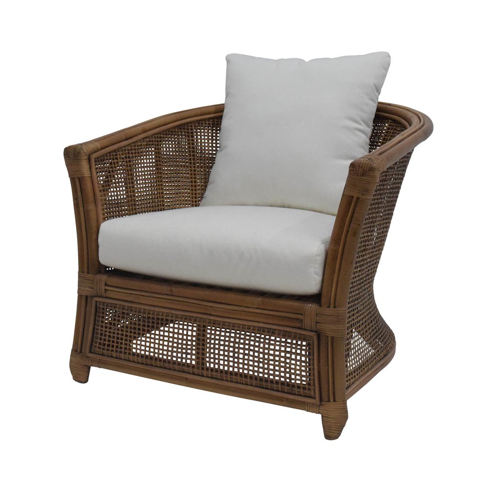 Cayman Armchair Rattan Cream Cushion