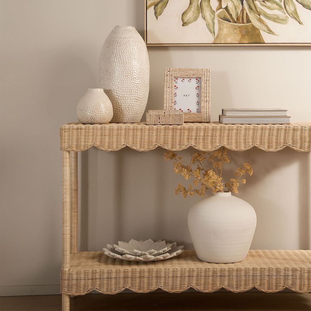 Belle Rattan Console