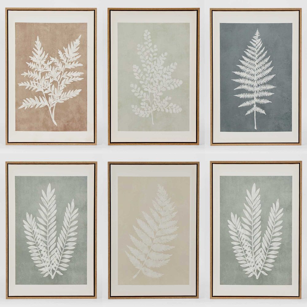 Ferns Wall Art Set 6