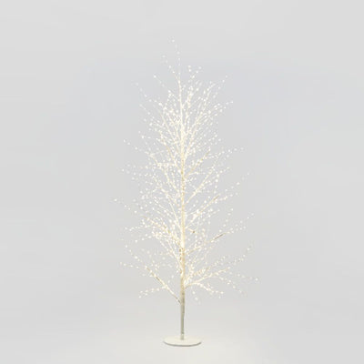 White Forest Light Up Tree with 1300 Lights 180cm