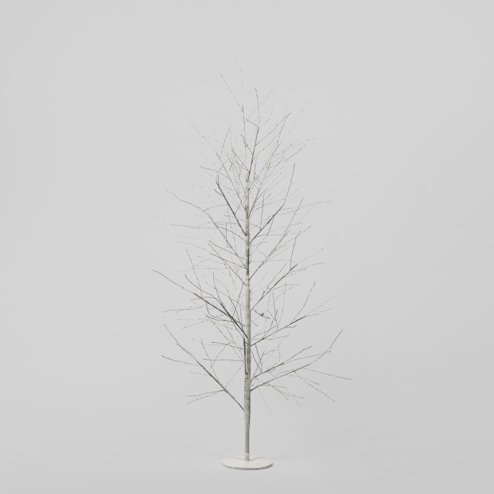 White Forest Light Up Tree with 1300 Lights 180cm